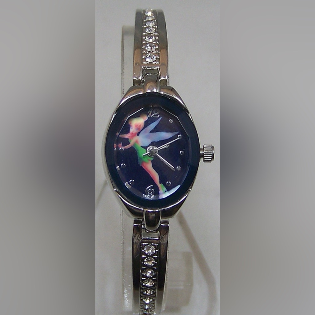 Tinker Bell Walt Disney Women’s Rhinestone Wristwatch.